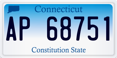 CT license plate AP68751