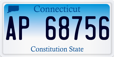 CT license plate AP68756