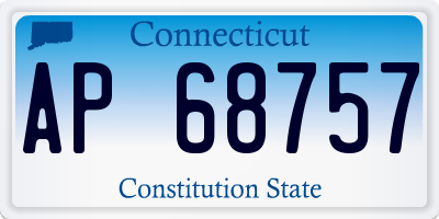 CT license plate AP68757