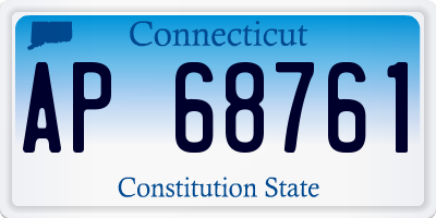 CT license plate AP68761