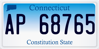 CT license plate AP68765