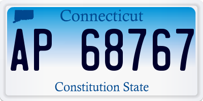 CT license plate AP68767