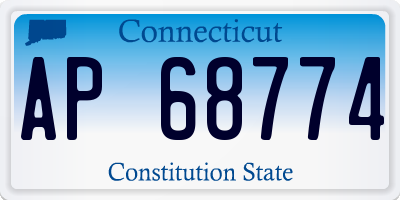 CT license plate AP68774