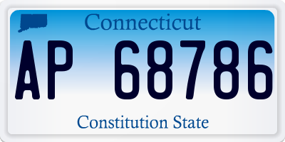 CT license plate AP68786