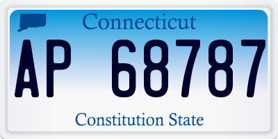 CT license plate AP68787