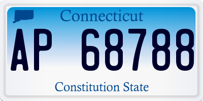 CT license plate AP68788