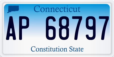 CT license plate AP68797