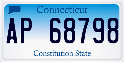 CT license plate AP68798