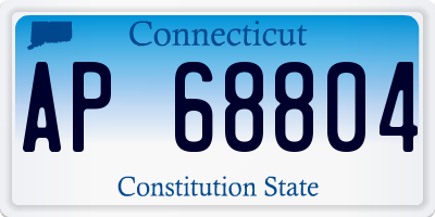 CT license plate AP68804
