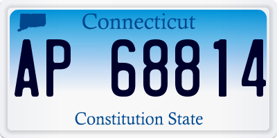 CT license plate AP68814