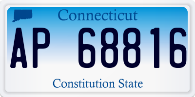 CT license plate AP68816