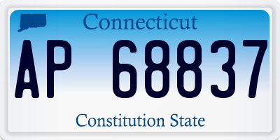 CT license plate AP68837