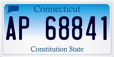 CT license plate AP68841