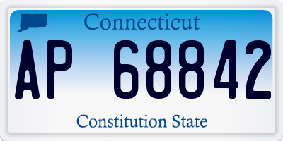 CT license plate AP68842