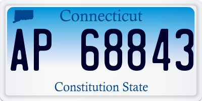 CT license plate AP68843