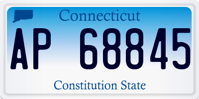 CT license plate AP68845