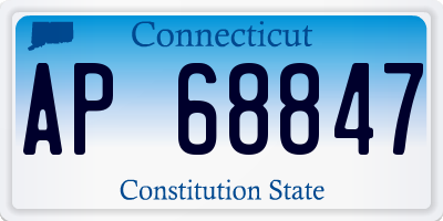 CT license plate AP68847