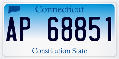 CT license plate AP68851