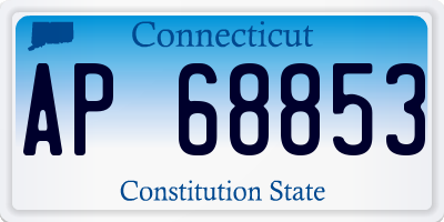 CT license plate AP68853