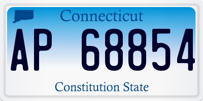 CT license plate AP68854