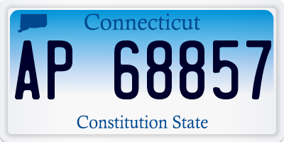 CT license plate AP68857