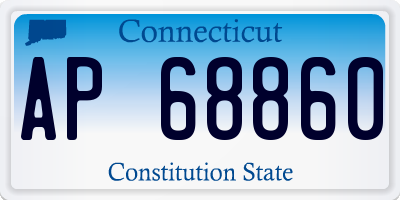 CT license plate AP68860