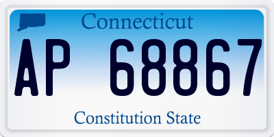 CT license plate AP68867