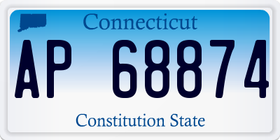 CT license plate AP68874