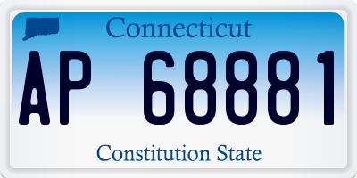 CT license plate AP68881