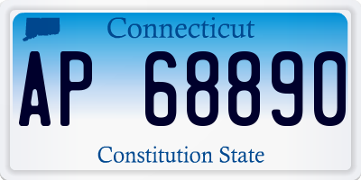 CT license plate AP68890
