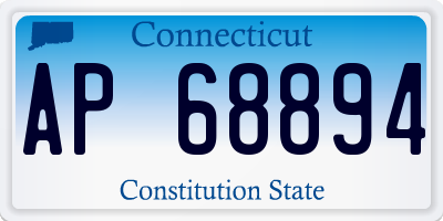 CT license plate AP68894