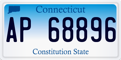 CT license plate AP68896