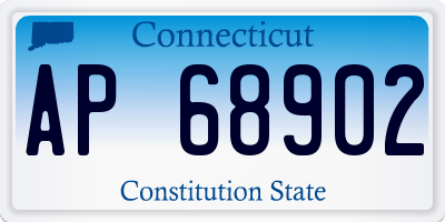 CT license plate AP68902