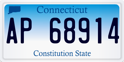 CT license plate AP68914