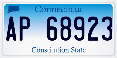 CT license plate AP68923