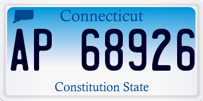 CT license plate AP68926