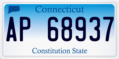 CT license plate AP68937