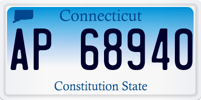CT license plate AP68940