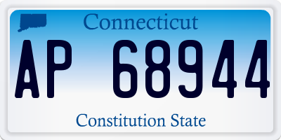 CT license plate AP68944