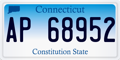 CT license plate AP68952