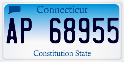 CT license plate AP68955