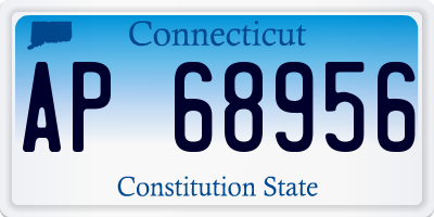 CT license plate AP68956