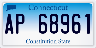 CT license plate AP68961