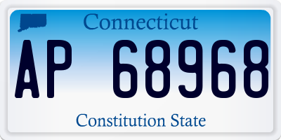 CT license plate AP68968