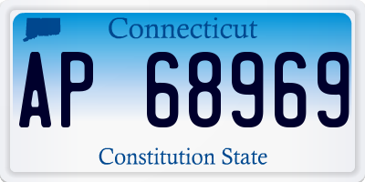 CT license plate AP68969