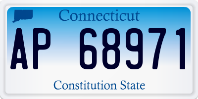 CT license plate AP68971