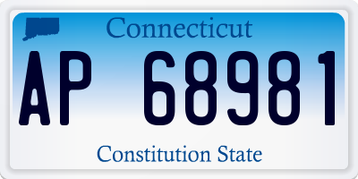 CT license plate AP68981