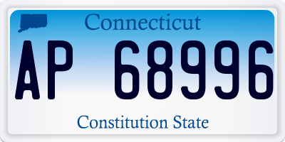 CT license plate AP68996