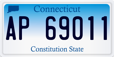 CT license plate AP69011