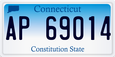 CT license plate AP69014